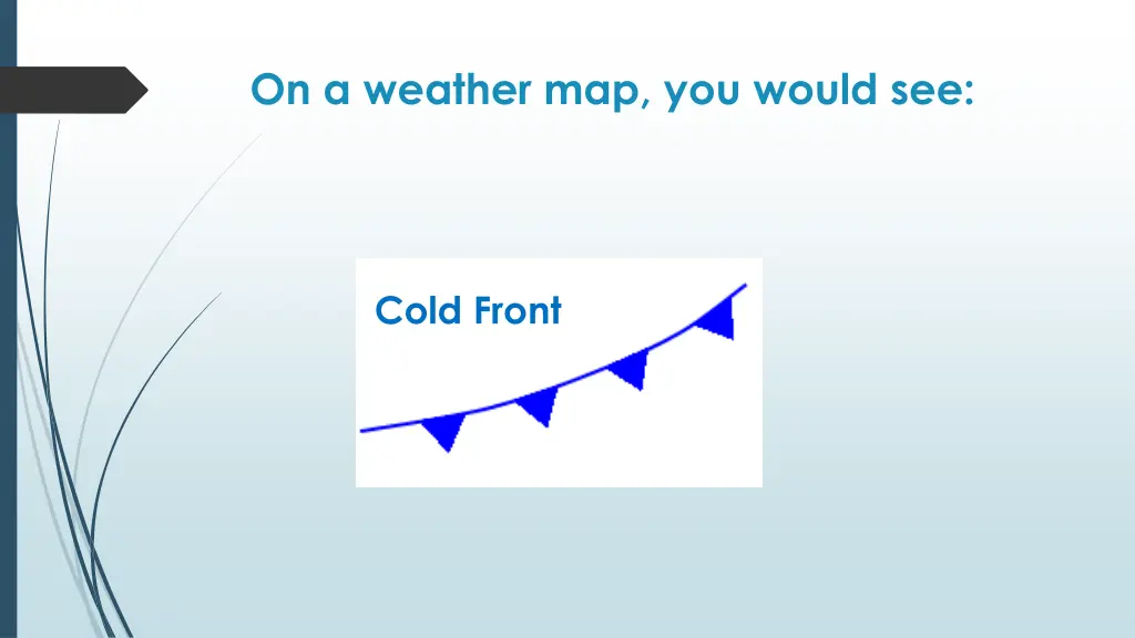 on a weather map you would see