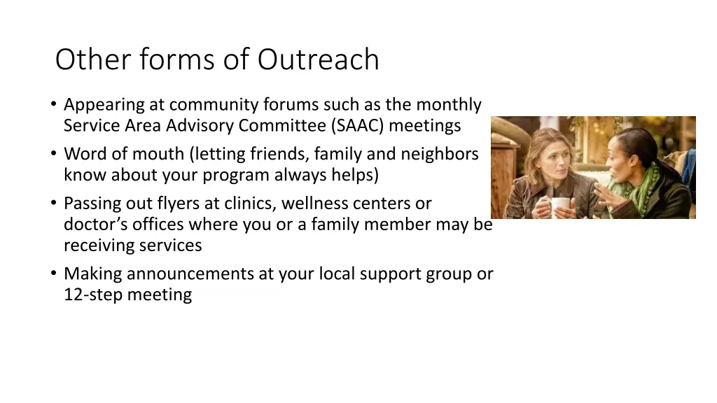 other forms of outreach