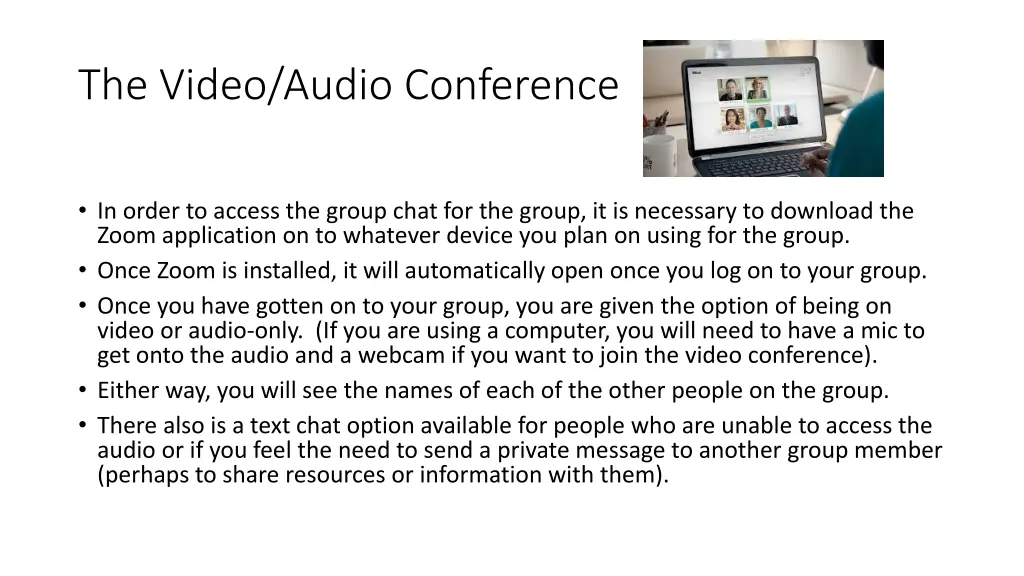 the video audio conference