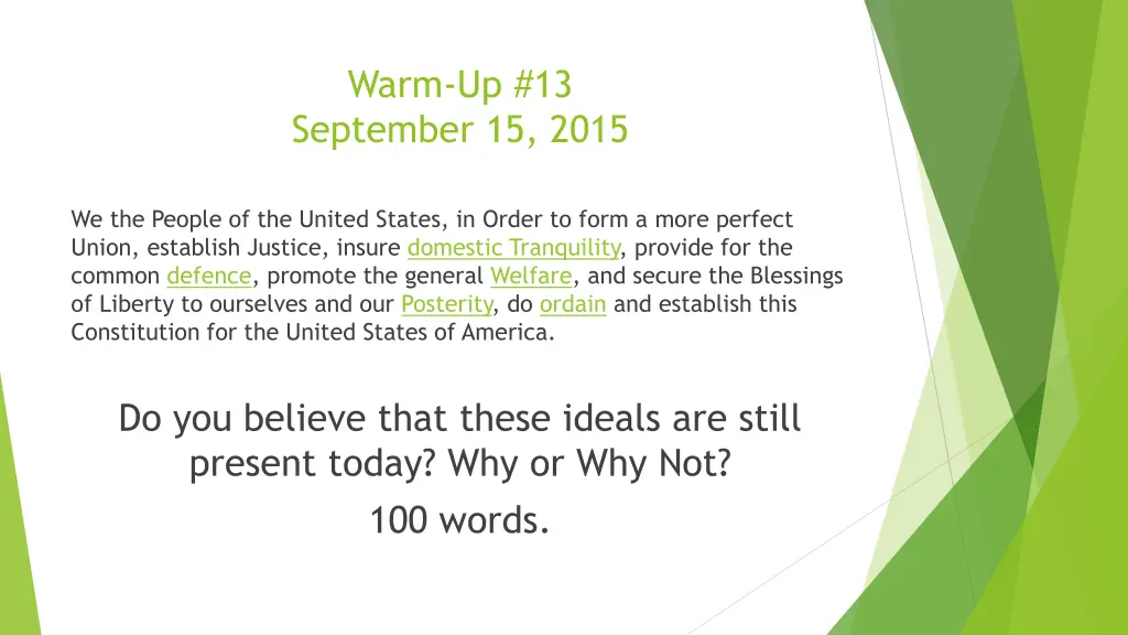 warm up 13 september 15 2015