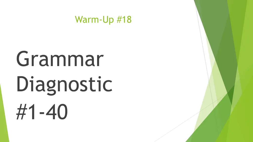 warm up 18