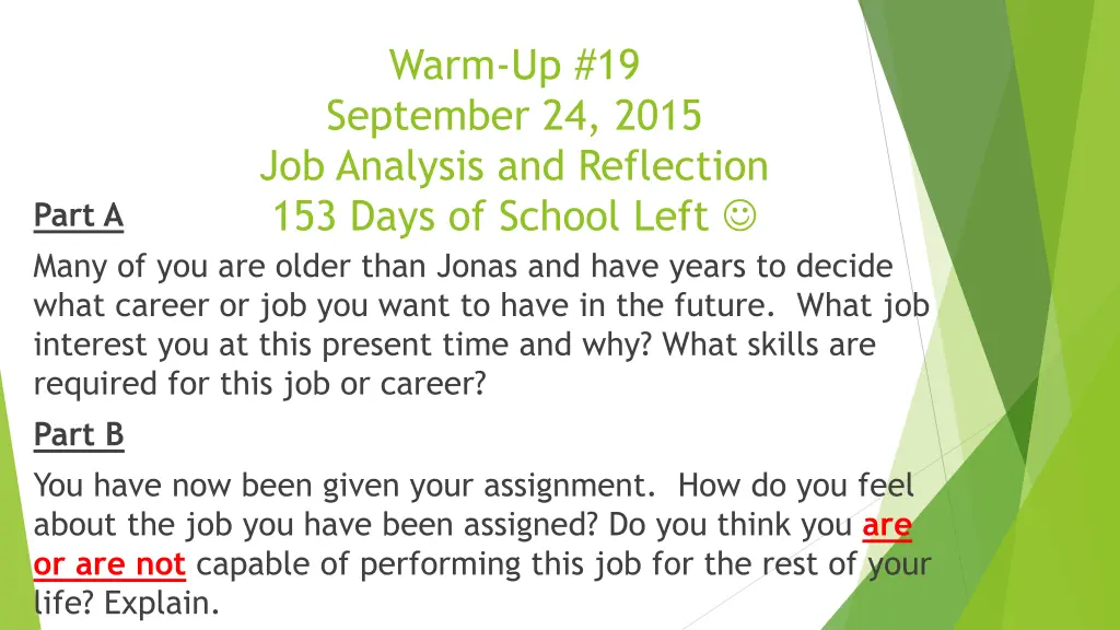 warm up 19 september 24 2015 job analysis