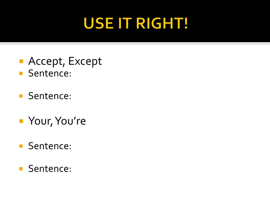 accept except sentence