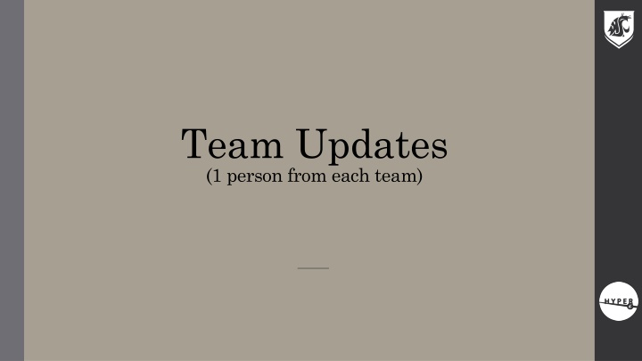 team updates 1 person from each team