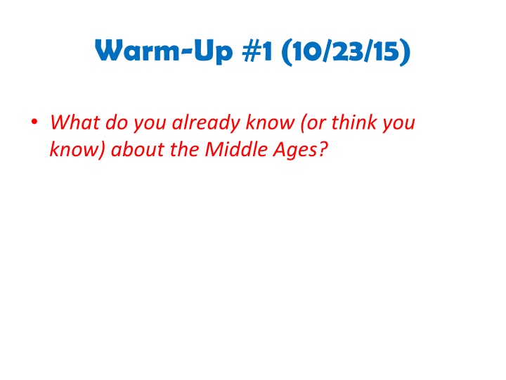 warm up 1 10 23 15