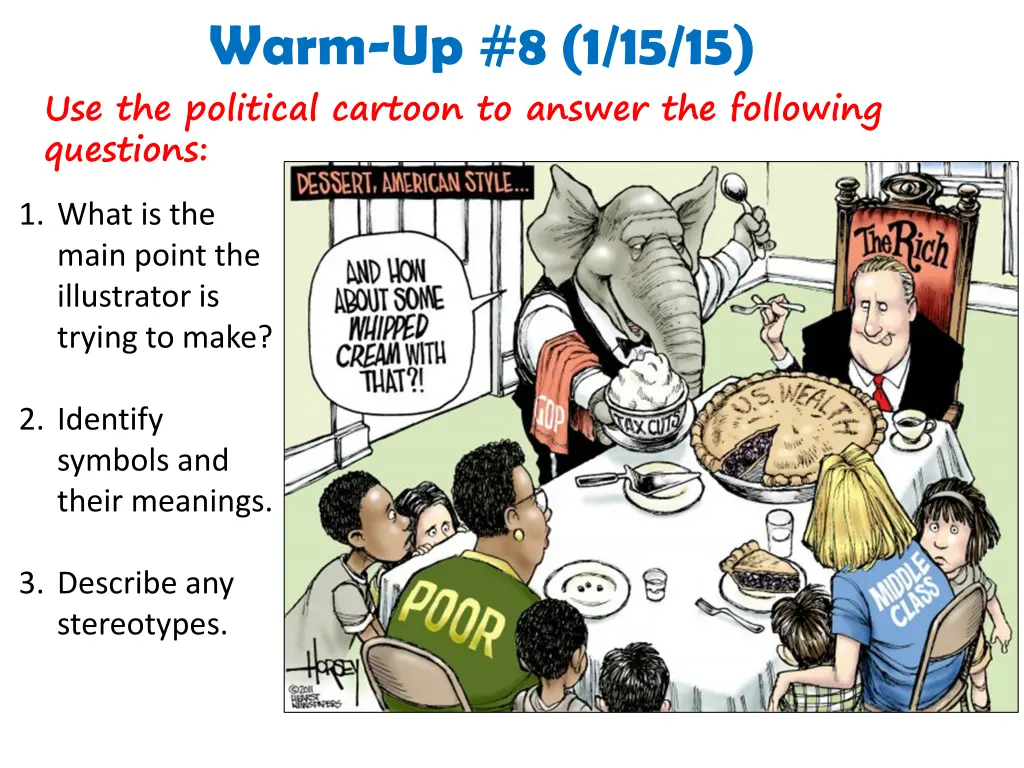 warm up 8 1 15 15 use the political cartoon