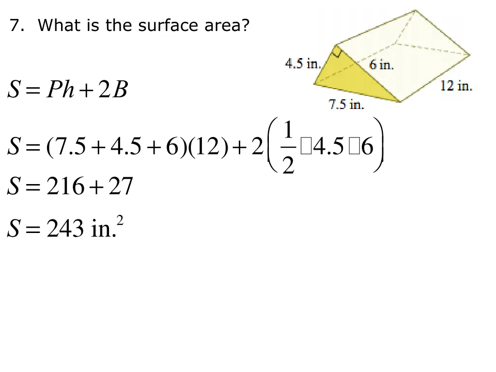 7 what is the surface area