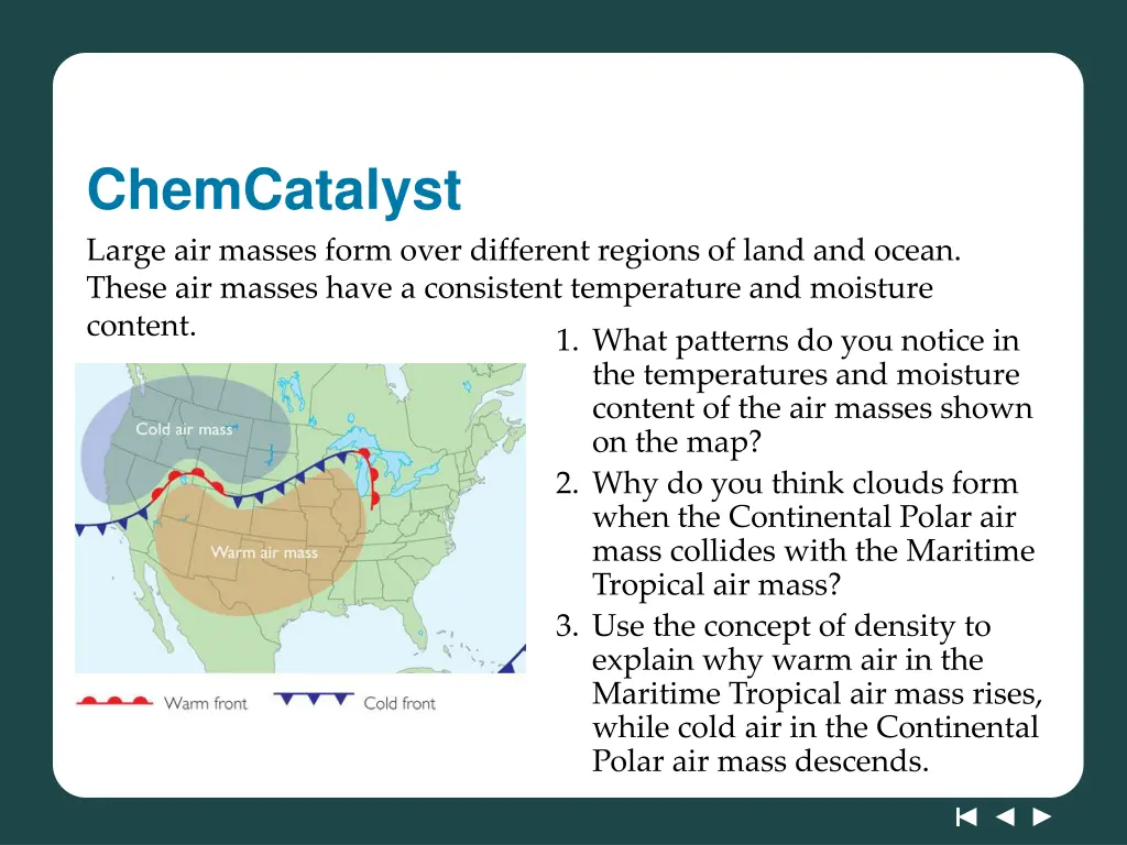 chemcatalyst large air masses form over different