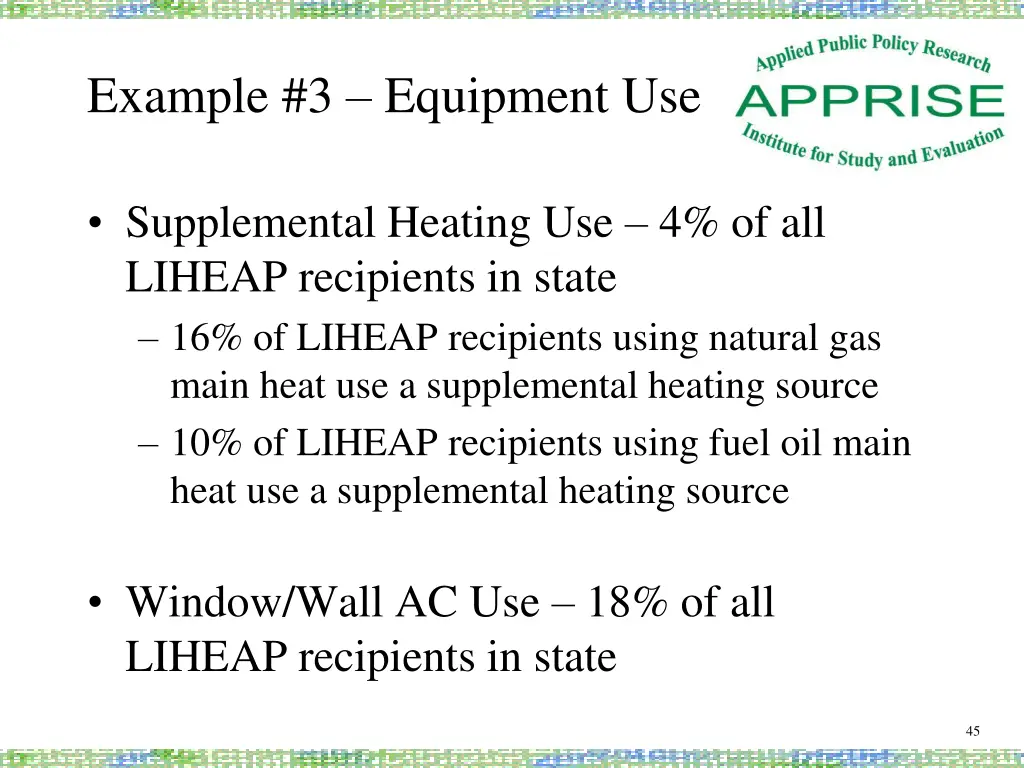 example 3 equipment use