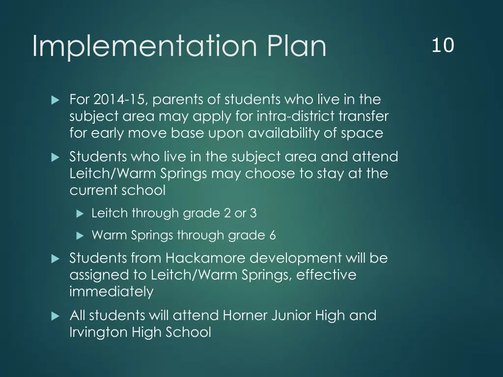 implementation plan