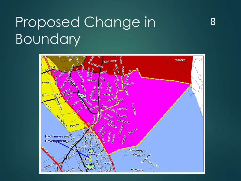 proposed change in boundary