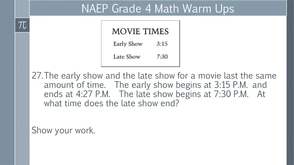 naep grade 4 math warm ups 11