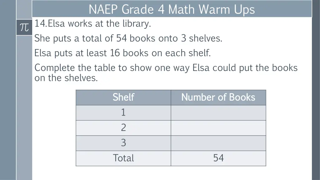 naep grade 4 math warm ups 14 elsa works