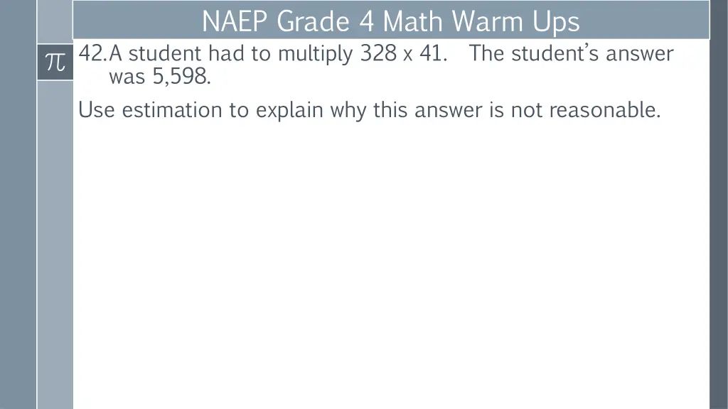 naep grade 4 math warm ups 42 a student