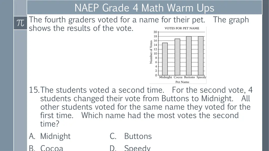 naep grade 4 math warm ups the fourth graders