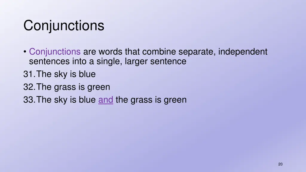 conjunctions