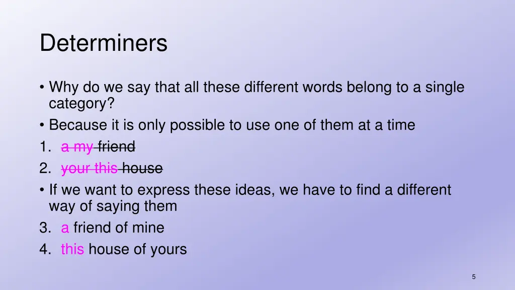 determiners 2