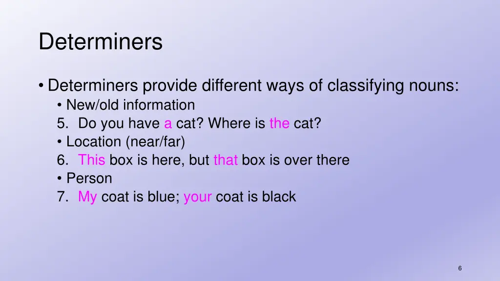 determiners 3