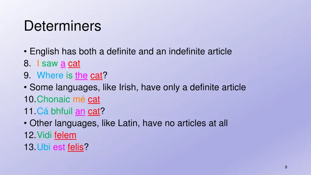 determiners 5