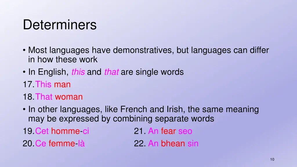 determiners 7