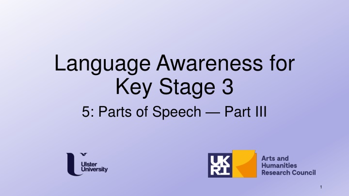 language awareness for key stage 3 5 parts