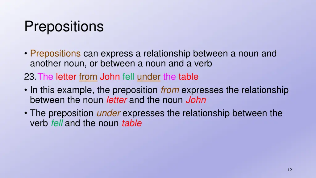 prepositions