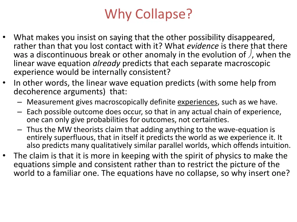 why collapse