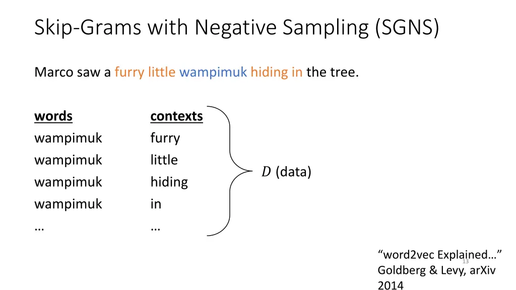 skip grams with negative sampling sgns 2