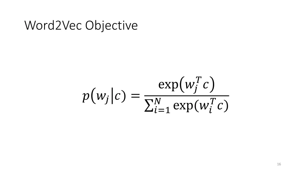 word2vec objective 1