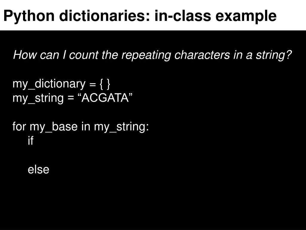 python dictionaries in class example 1