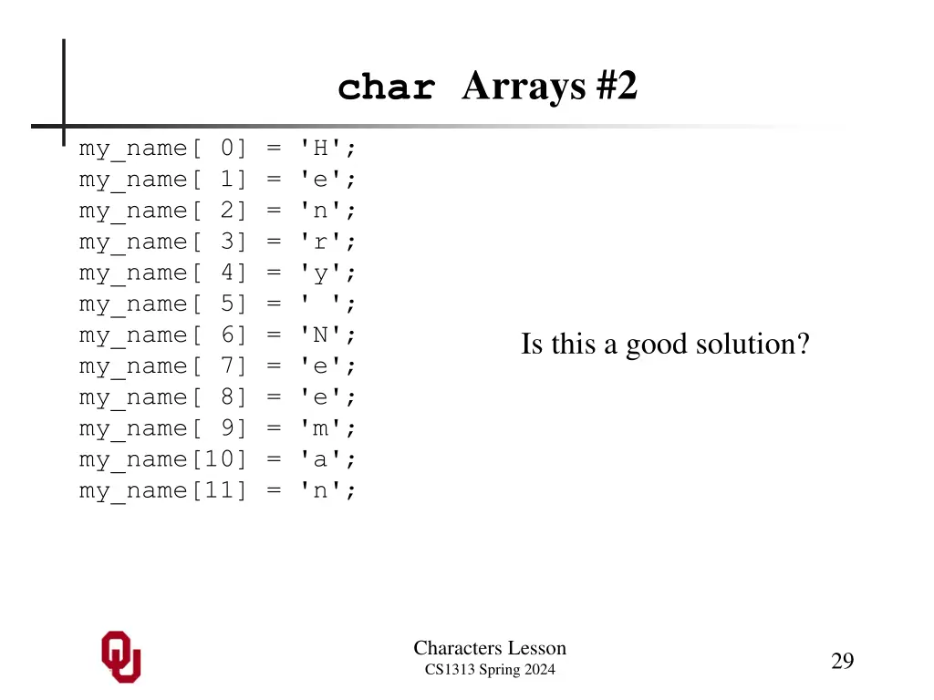 char arrays 2