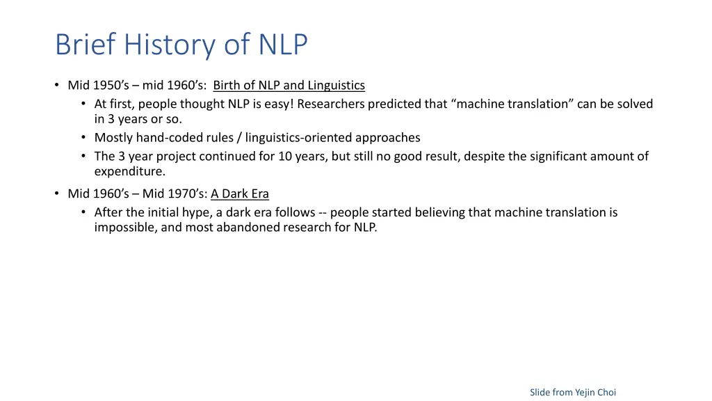 brief history of nlp