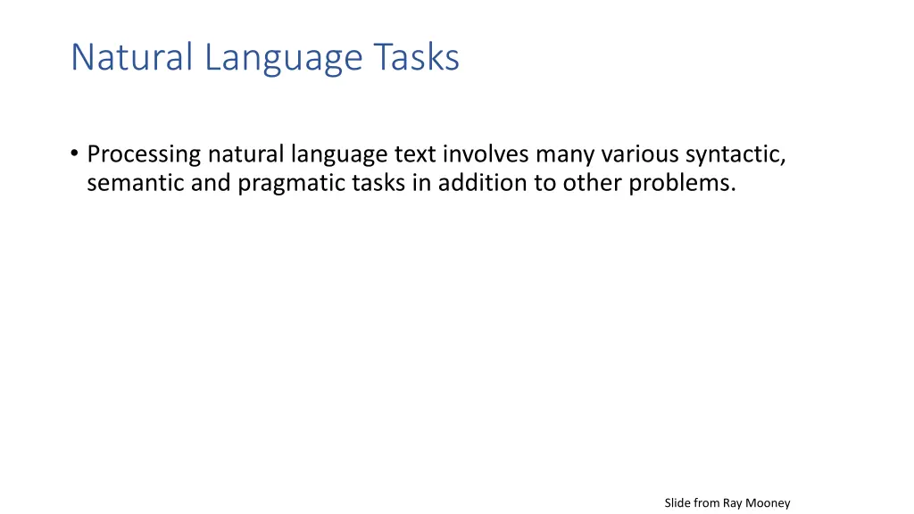 natural language tasks