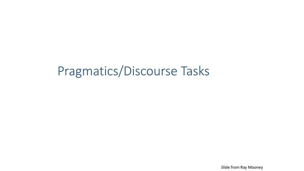 pragmatics discourse tasks