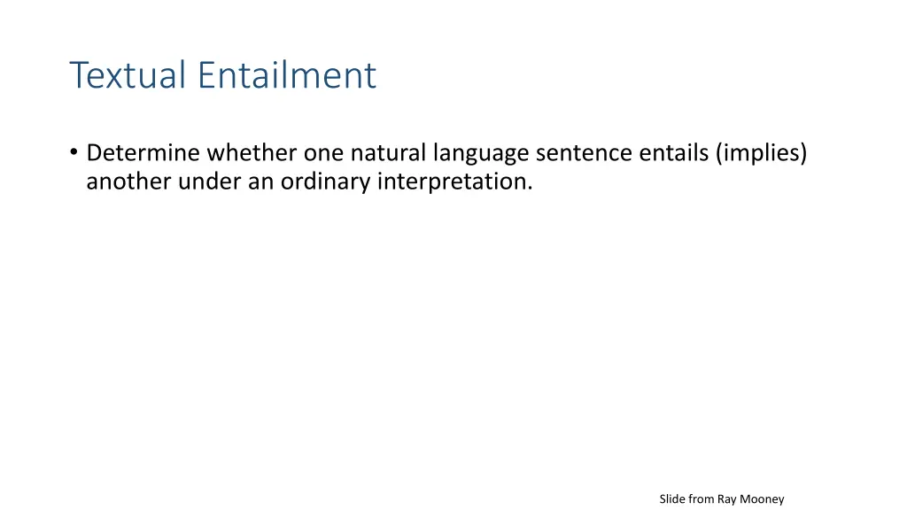 textual entailment