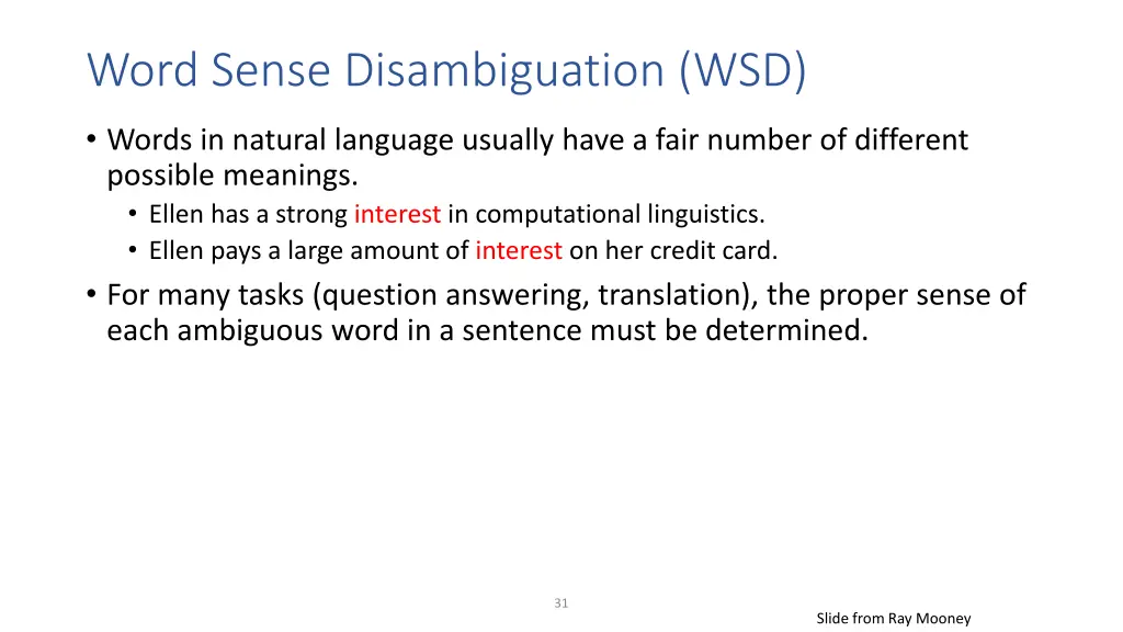 word sense disambiguation wsd