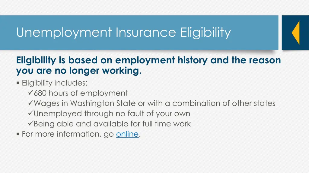 unemployment insurance eligibility