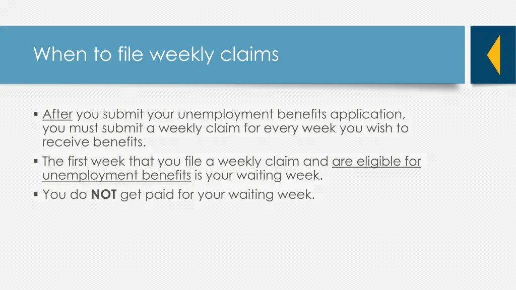 when to file weekly claims