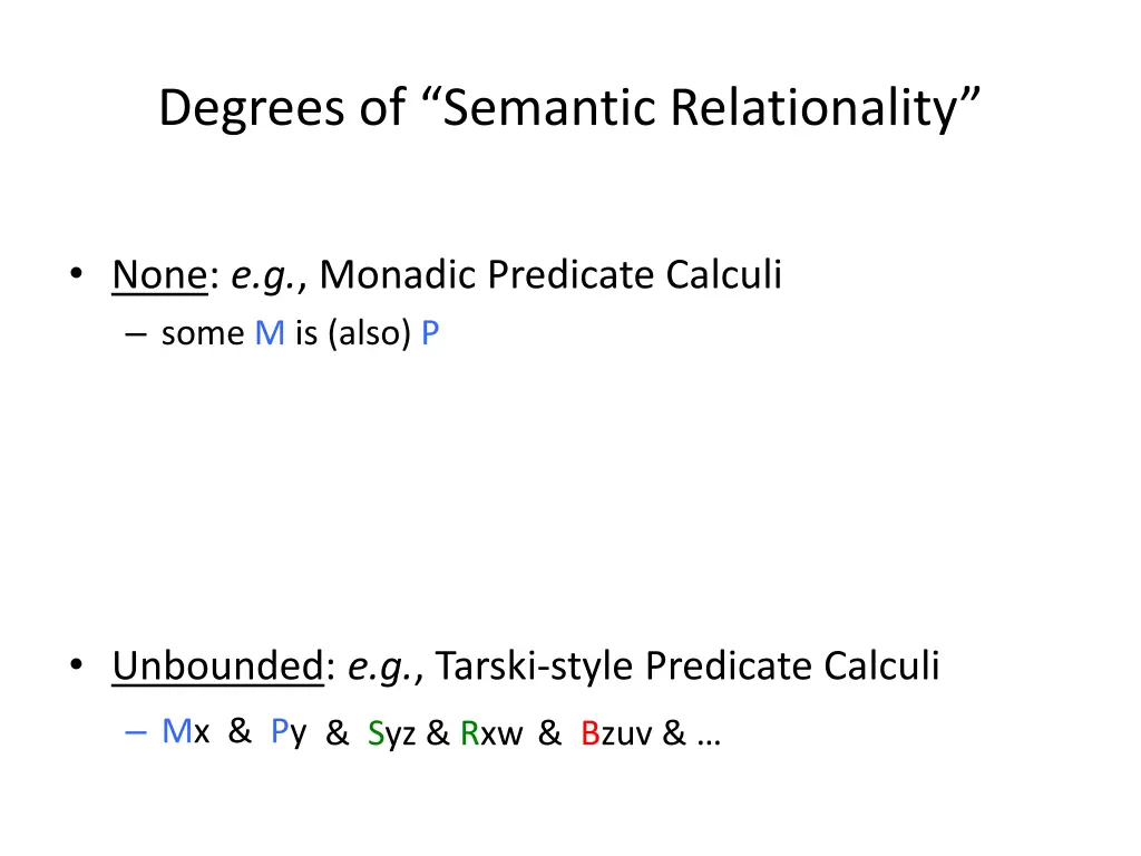 degrees of semantic relationality