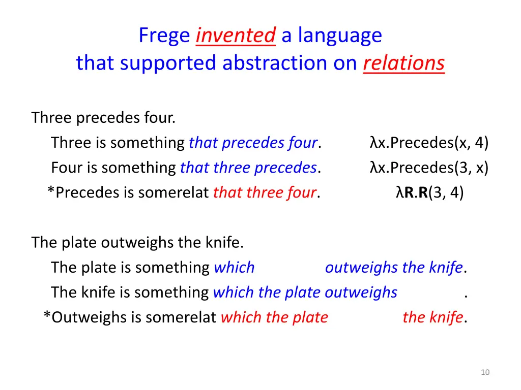 frege invented a language that supported