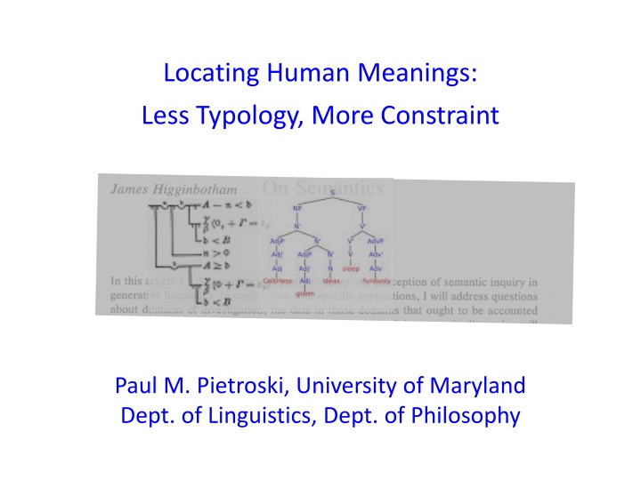 locating human meanings less typology more