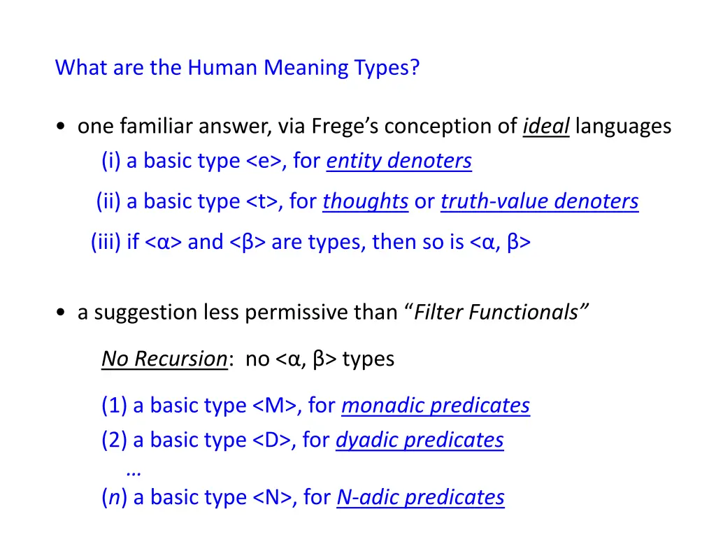 what are the human meaning types 4