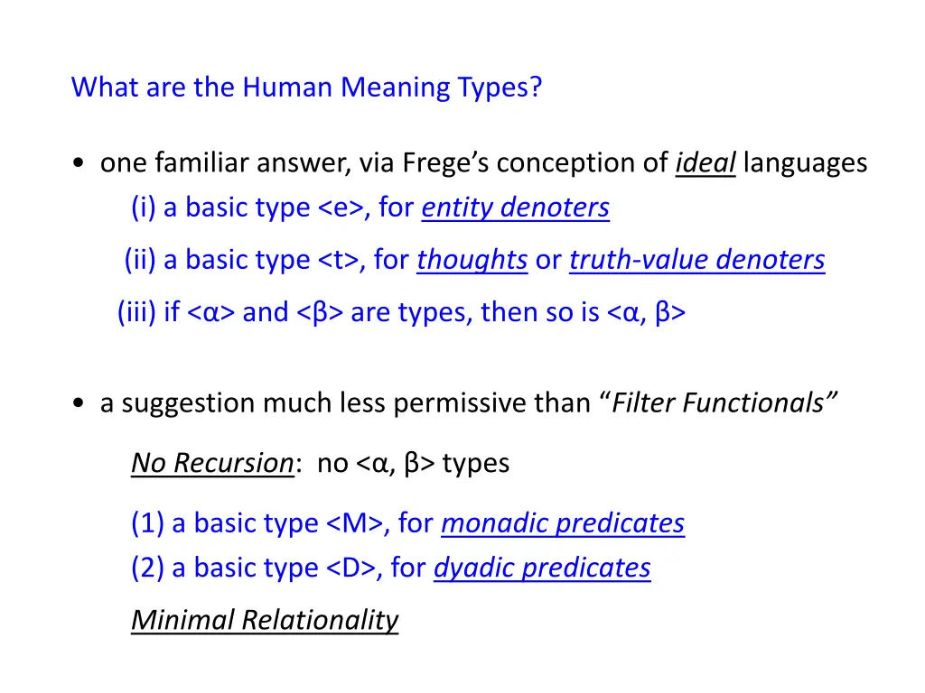 what are the human meaning types 5