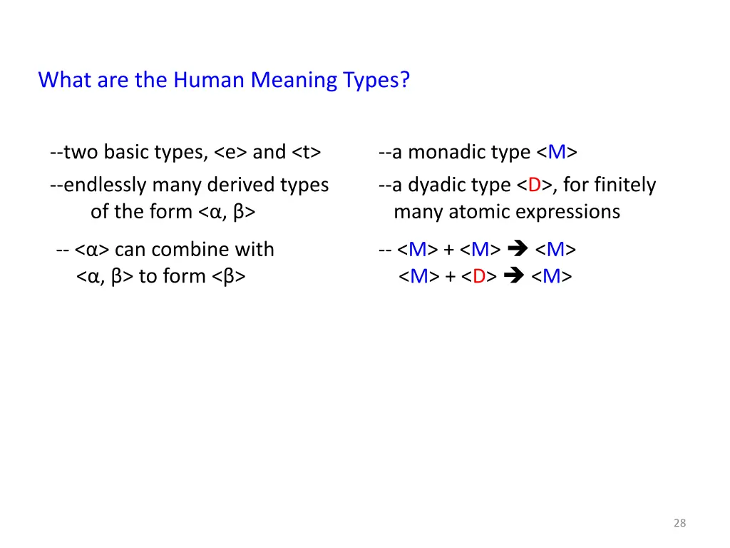 what are the human meaning types 6