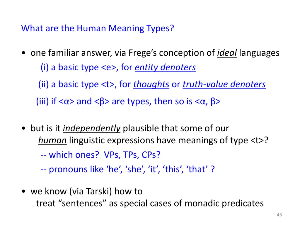 what are the human meaning types 8