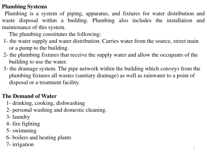 plumbing systems plumbing is a system of piping