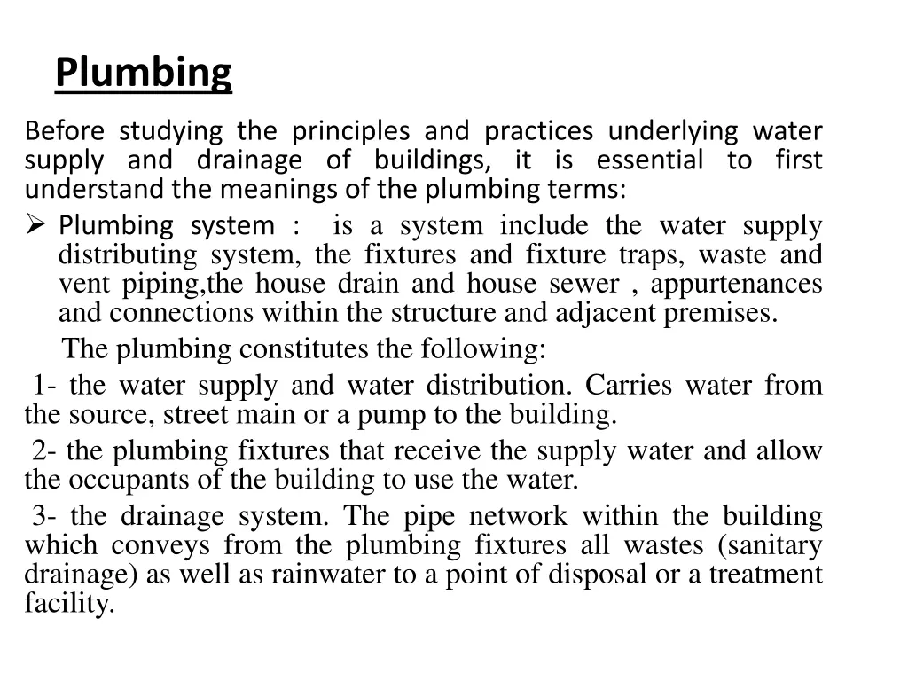 plumbing