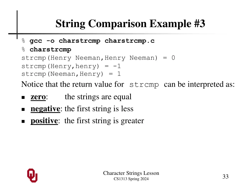 string comparison example 3