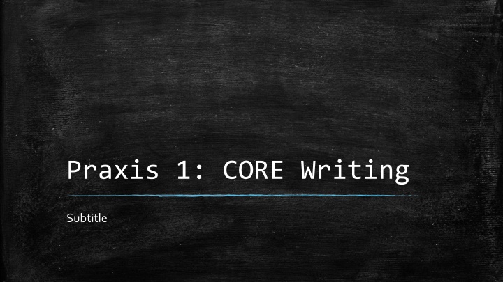 praxis 1 core writing