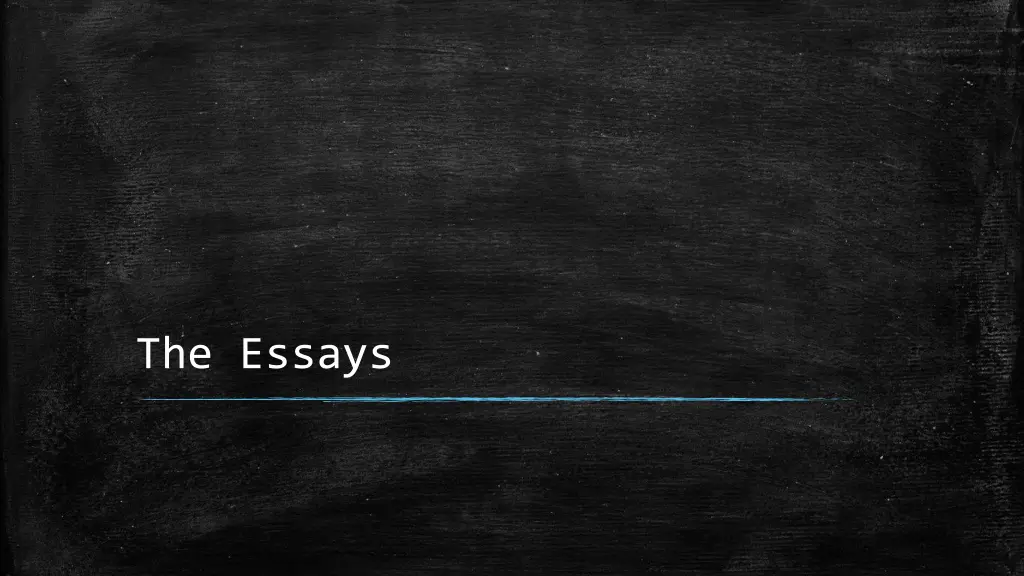 the essays